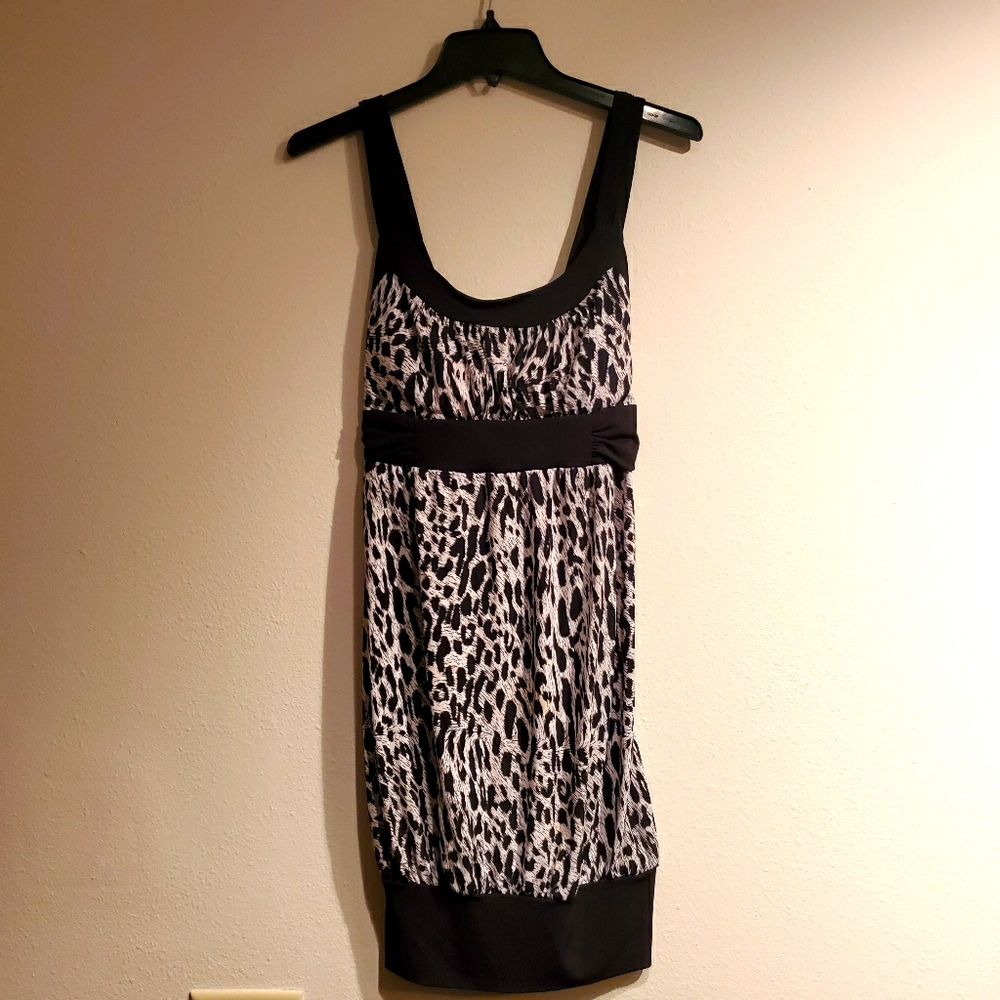 Black and White Cheetah Dress